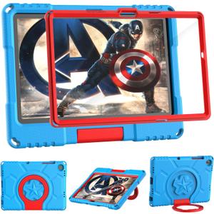 Kids Case for Samsung Galaxy Tab A9+/A9 Plus 11 inch 2023 with Screen Protector, Patamiyar Shockproof Galaxy Tab A9Plus Case with Handle Stand for Samsung A9Plus Tablet (SM-X210/X216/X218) - Blue