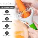 2 x Li&Zhao Potato Peelers - Y-Shaped Potato Peelers with Non-Slip Silicone Handle, Vegetable Peelers for Kitchen, Doesnt Ruin Manicure Silky Effortless Peel Potatoes, Carrots, Apples, Veggies and More (Green)