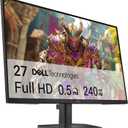 Dell 27 240Hz Gaming Monitor - SE2726HG - 27-inch FHD (1920x1080) 240Hz Display, in-Plane Switching (IPS) Technology, AMD FreeSync Premium, TV 3-Star, 2X HDMI, DisplayPort 1.4, Tilt