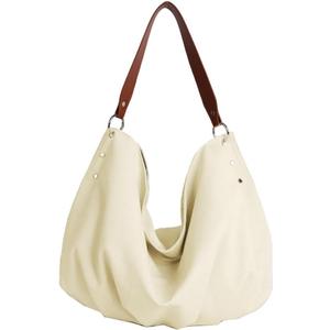 Large Canvas Hobo Bags Women Slouchy Crescent Crossbody Shoulder Bag Retro Underarm Satchel Purse Work Travel Tote Handbag
