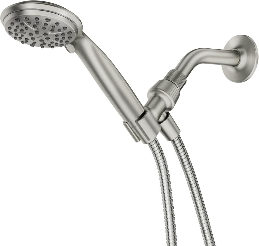 Moen Attune Shower Head with Handheld Sprayer, 6 Handheld Shower Head Spray Settings, Spot Resist Brushed Nickel Finish, 218H0SRN