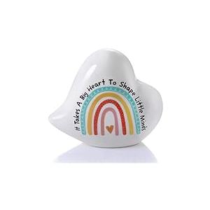 Teacher Gifts for Women Rainbow Heart Keepsake Gift, Thank You Teacher Gifts Graduation Retirement Gifts for Teacher