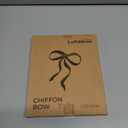 LaRibbons Chiffon Pre - Made Hair Bows Ribbon for Women Girls - Ivory Chiffon Ribbon Bows for Gift Wrapping & Wedding Decor, 24PCs