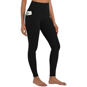 Sunzel Womens Workout Leggings with High Waist Tummy Control, Medium, Black