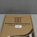 Bendable Ceiling Curtain Track Flexible Curved Curtain Tracks Wall Mount Room Divider RV Curtain Track Heavy Duty Curtain Rail System 14Ft Ceiling Track for Curtains Bay Window (White)