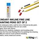 KINGART Fine Line Painting Pen Set of 2 Sizes