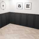 WOWSTAR 12-Pack 2x4ft Drop Ceiling Tiles, Waterproof Glue-Up Ceiling Panels, Modern Style 3D Wall Panels, Black