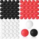 Libima 120 Pack Colored Table Tennis Balls 40 mm Plastic Balls Bulk for 4th of July Carnival Wedding Pool Games, DIY Arts, Pet Toys, School Patriotic Activities (Red, Black, White)