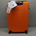 InUSA ROYAL Hardside Spinner Luggage with Ergonomic Handles | Spacious Travel Suitcase with Four Spinner Wheels and Studs | 28 Inch Large Hardside Spinner Luggage | Orange