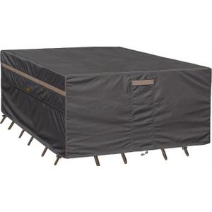 Heavy Duty Waterproof Patio Furniture Covers,Fade Resistant Outdoor Table and Chair Covers Rectangular 90" Wx 60" D x 28" H Dark Grey