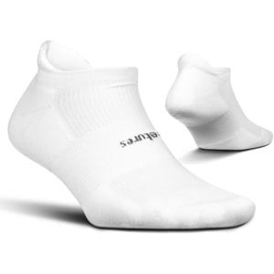 Feetures High Performance Max Cushion Ankle Sock - Tab Socks for Women & Men with Heel Tab (White)