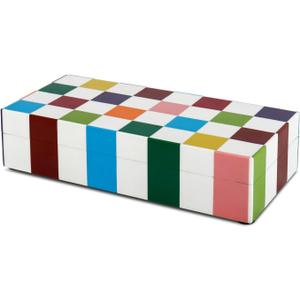 Handicrafts Home Decorative Storage Box 10x4.5 Remote Control Holder, Jewelry Organizer, Modern Decorative Box with Lid, Boho Chic Home Decor Accent, Vintage Memory Box for Living Room Shelf Decor (MEDLEY-JESTER)