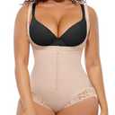 FeelinGirl Women's Butt Lifting Shapewear Faja Bodysuit Postpartum Shapewear Tummy Control Colombian Fajas Khaki XL