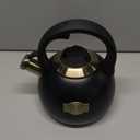 Tea Kettle for Stovetop, Food Grade Stainless Steel Water Kettle, Tea Pot for Home & Kitchen, 3.1 Quart (Black)