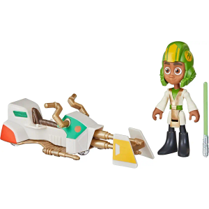 Star Wars: Young Jedi Adventures Kai Brightstar Figure & Speeder Bike, 4-Inch Scale Action Figures & Vehicles, Toys, Preschool Toys for 3 Year Old Boys & Girls