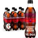 Coca-Cola Zero Sugar Cherry Diet Soda Soft Drink, 16.9 fl oz, 6 Pack (EXP 08/03/26)