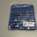 Saodimallsu Womens Striped Cropped Sweaters V Neck Cute Bow Tie Puff Sleeve Loose Knit Trendy Pullover Sweater (Small, Blue)