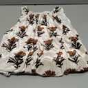 HOCANDY Womens Velvet Bubble Tank Top Floral Velvet Crop Tank Tops Crew Neck Racerback Sleeveless Flower Printed Cropped Top Apricot , Size Small