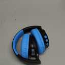 iClever Kids Bluetooth Headphones with LED Lights, BTH18 Safe Volume 74/85dBA, 43H Playtime, Bluetooth5.3 Kids Headphones Wireless Aux Cord for iPad Tablet Travel School, Black