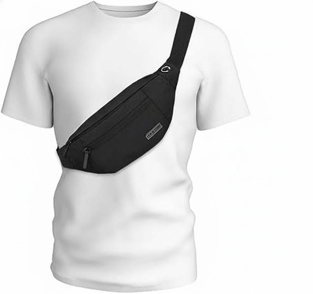 MAXTOP Large Crossbody Fanny Pack with 4-Zipper Pockets,Gifts for Enjoy Sports Festival Workout Traveling Running Casual Hands-Free Wallets Waist Pack Phone Bag Carrying All Phones