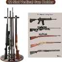 Gun Rack, Heavy Solid Wood Rifle & Shotgun Holder, Up to 12 Gun Capacity Display Storage with Soft Padding, Gun Safe Organizer Indoor Gun Racks