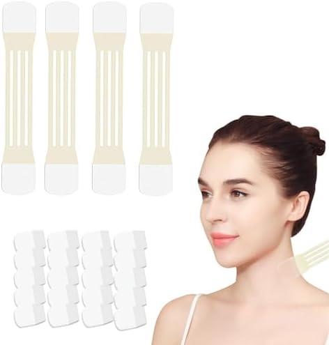 FHH Neck Lift Tape，20PCS Instant Neck and Face Lift for Women, Lifting Saggy Skin, Suitable for All Skin Types(3pcs Bands, 20pcs Patches)