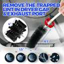 Holikme 30 Feet Dryer Vent Cleaner Kit, Flexible Lint Brush with Drill Attachment, Fireplace Chimney Brushes Extends Up to 30 Feet for Easy Cleaning, Use with or Without a Power Drill