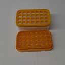 Ice Cube Tray with Lid & Storage Bin, Ice Cube Maker Mold for Freezer with Container, Mini Ice Cube Tray Makes 60 Cube Ice at Once for Cocktail Whiskey Tea Coffee (Orange)