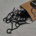 36 PCS Q-Hanger Hooks with Safety Buckle, Windproof Screw Hooks for Outdoor String Lights Hanging Christmas Lights, Plants, with 1 Wing Nut Driver (Black)