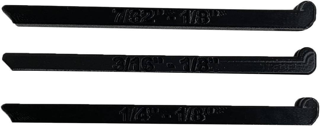 Sevomie Stained Glass Copper Foiling Tool, Hand Foiler 3/16, 1/4, 7/32 Foil Crimper - Set of 3