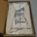 Rectangular Lampshade, Large Beige Lamp Shade, (7 x 12.5) '' x (9 x 15) '' x 9.8 '', Includes 1 Shade Bracket, 2 Adapters, Suitable for Table Lamps and Floor Lamps, Easy Assembly