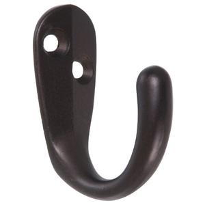 Hardware Essentials 852286 Clothes Hooks Oil Rubbed Bronze -6 Pack