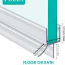 POZIA Clear Frameless Glass Shower Door Bottom Seal | Shower Door Sweep for Leak-Proof, Quick Installation to Create Reliable Water Barrier (1PACK-1/4in-23mm Gap)
