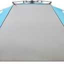 Easthills Outdoors Instant Shader Dark Shelter XL Beach Tent 99" Wide for 4-6 Person Sun Shelter UPF 50+ with Extended Zippered Porch Pacific Blue