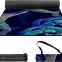 nuveti Yoga Mat Print Extra Thick TPE Non Slip Fitness Exercise Mat with Carrying Bag,72"x24" Extra Thick 6MM Exercise & Workout Mat for Yoga, Pilates Fitness and Floor Exercises
