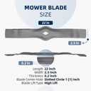 AM130172 Mower Blades Compatible with John Deere LT133 LT15 LT160 LT166 LT170 GX355 SST16 X324 Lawn Tractor Freedom 42 Mower Deck, No Bolts