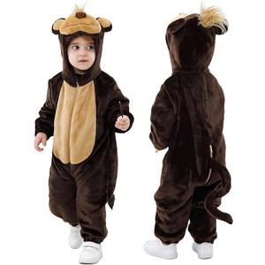 Toddlers Animal Costume Unisex Baby's Warm Halloween Outfits Kids Dress Up Jumpsuits Rompers, 6-12M