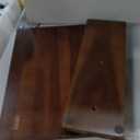 HOSHANHO Magnetic Knife Block 14 x 10 Inches, Double Sided Magnetic Knife Holder Rack for Kitchen Counter, Acacia Wood Magnetic Knife Storage Stand with Knife Sharpener