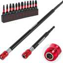 GURADESIGN 2-Piece Magnetic Screwdriver Bit Holder Set for Impact Driver Bits, 1/4 Inch Hex Shank Quick Release Extension Adapter (6" & 12")