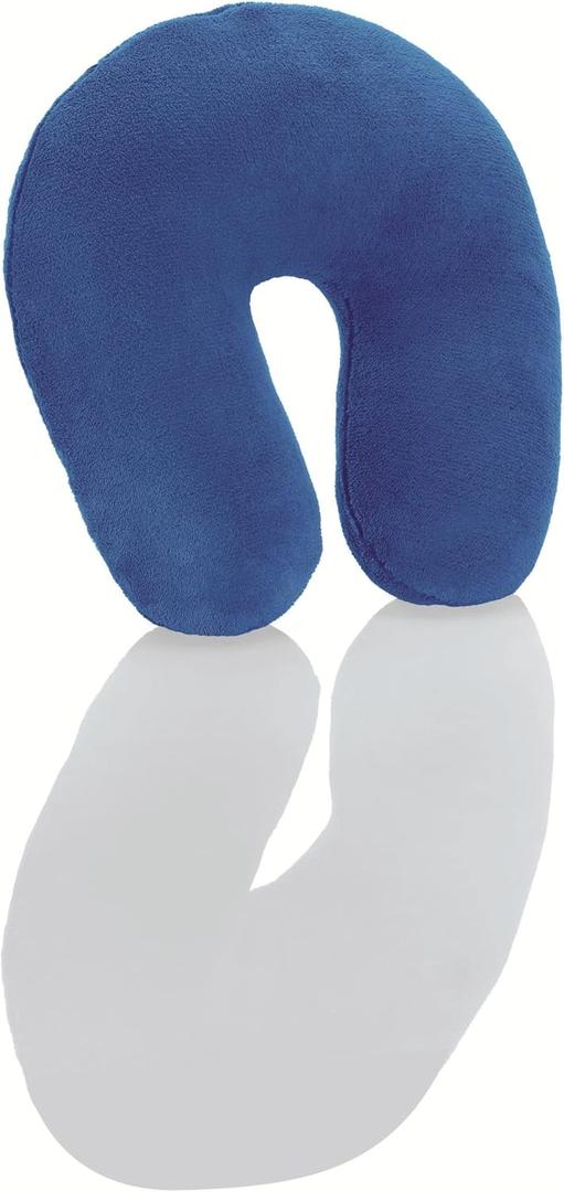 Conair Fleece Neck Pillow for Travel, Neck Support Pillow by Travel Smart, Navy (Removable Washable Cover)