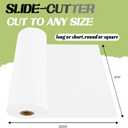 54 Inch X 300 Feet Plastic Table Cover Roll Disposable Tablecloth with Slide Cutter for All Type/Shape Tables | Table Cover for Party, Picnic, Banquet & Outdoor Activities (White)