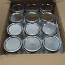 Wide Mouth Mason Jars 16 oz (12 Pack) - Overnight Oat Jars with Airtight 2-Piece Metal Lids, Suitable for Pickling, Meal Prep, Storage, DIY Crafts & Water Bath Canning