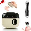 Electric Nail Clipper Set, 2026 Improved Nail Clippers, Includes Automatic 2-in-1 Nail Clippers, LED Light, Slanted Toenail Clippers for Deep Thick Ingrown Toenails, Ideal for All Your Nail Care Needs