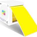 PARLAIM 3 X 5 Inch Rectangle Adhesive Color Coding Stickers,Square Yellow Inventory Stickers -250 Per Dispenser Box (1 Roll-250 Pack)