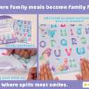 Disposable Placemats for Baby, Toddlers and Kids, 40 Disposable Baby Placemats for Restaurant, Dining Table & Travel, Learning Placemats for Kids, Toddler Travel Essential, Mermaids ABC & Numbers