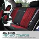 FH Group Full Set Travel Master Car Seat Covers, Airbag and Split Rear Car Seat Cover Universal Fit Interior Accessories for Cars Trucks SUV, Automotive Seat Covers, Burgundy