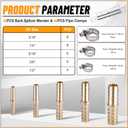 KOOTANS 32PCS Brass Hose Barb Fittings Barb Splicer Mender Hose Fittings Kit 3/16" 1/4" 5/16" 3/8" 1/2" Barbed Air Hose Fittings with 46pcs Pipe Clamps for Water Fuel Air Line Connector Fitting