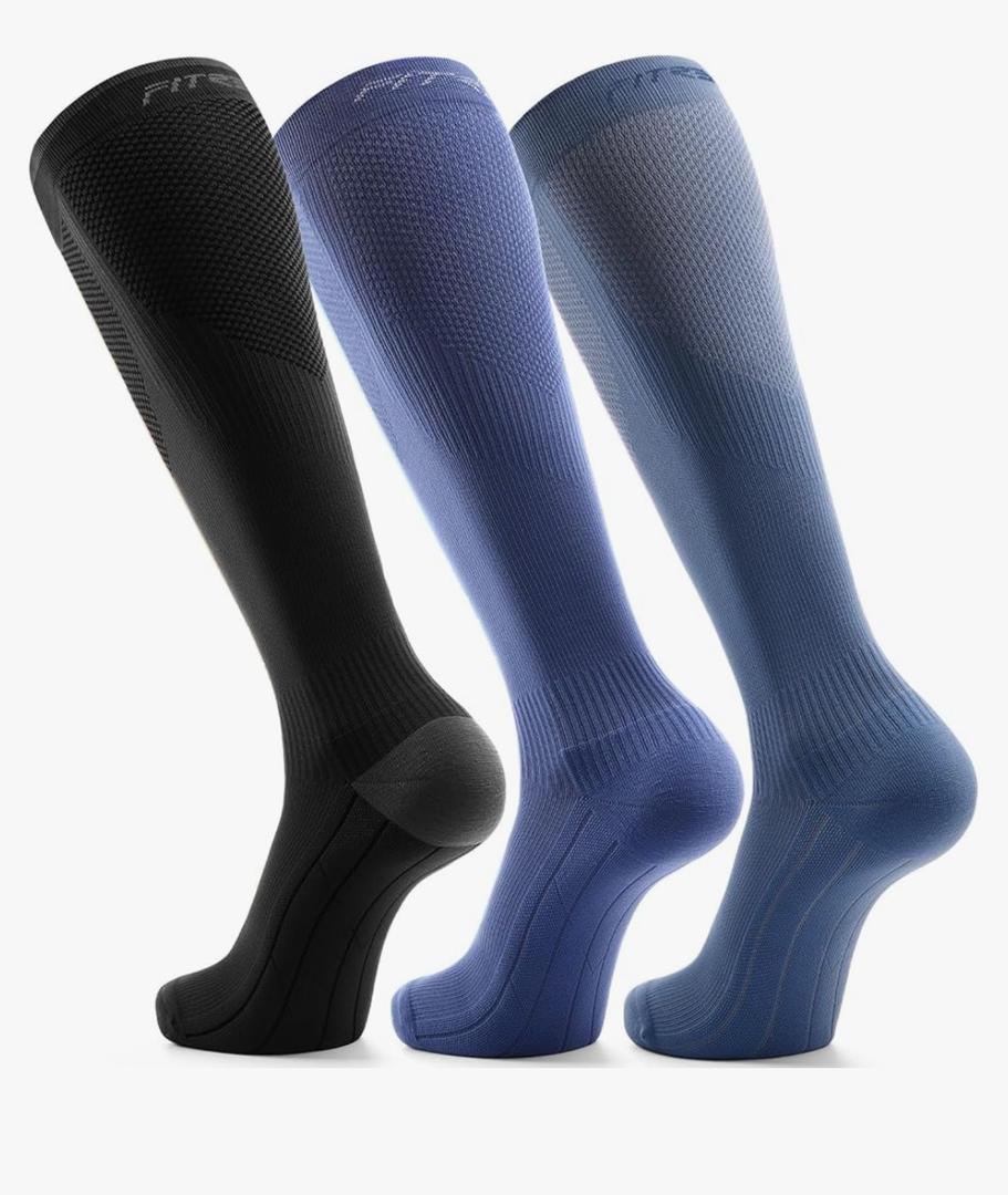 FITRELL 3 Pairs Compression Socks for Women and Men 20-30mmHg-Circulation Support Socks