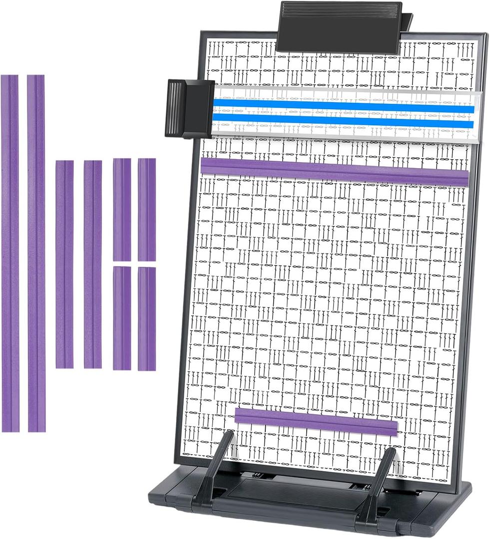 UNIMEIX Paper Stand Chart Knitting Pattern Holder with 8 Replacement Magnets Cross Stitch Supplies and Accessories for Crafts Work, 12" L x 8.4" W