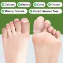 2 x 16PCS Silicone Toe Sleeves Gel Corn Protectors Toe Tube Cushions with 4 Size, Soft Corn Pads Covers for Women Men Pain Relief, Calluses, Blisters, Bunion, Hammer (8gel+8nylon)
